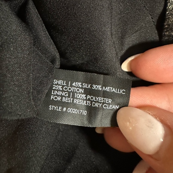 CLUB MONACO black gold metallic sleeveless dress (size 2) - Picture 5 of 6